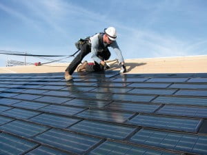 solar roofing installation
