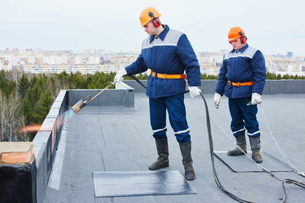 roof repairing with fire