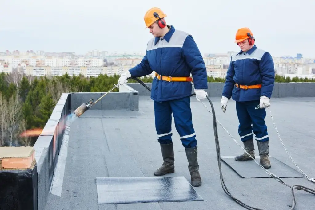 roof repairing with fire